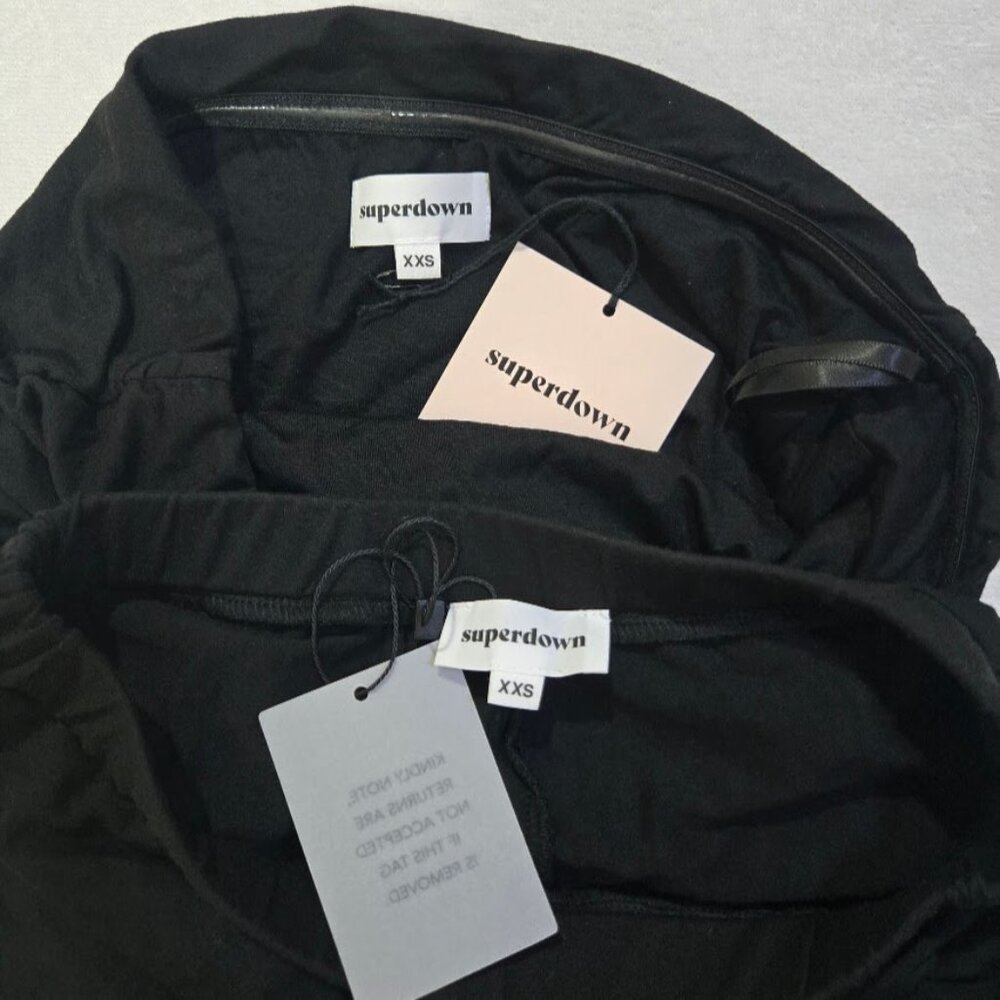 NWT superdown Annalise Pant Set in Black Size XXS - Picture 11 of 11